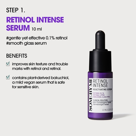 Some By Mi Retinol Intense Trial Kit Travel Set to brighten and smooth the skin