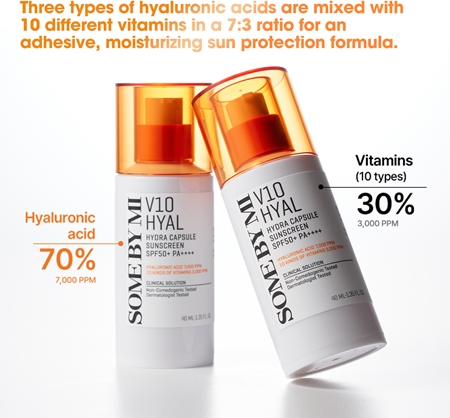 Some By Mi V10 Hyal Hydra Capsule Sunscreen Protective Cream for Sensitive and Intolerant Skin SPF 50+
