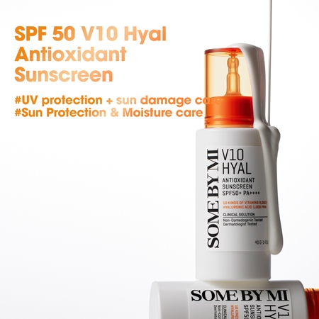 Some By Mi V10 Hyal Antioxidant Sunscreen Intensive Soothing And Protecting Cream SPF 50+