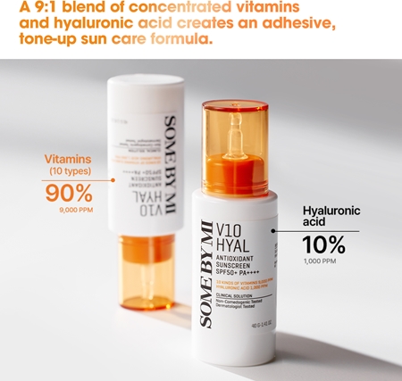 Some By Mi V10 Hyal Antioxidant Sunscreen Intensive Soothing And Protecting Cream SPF 50+