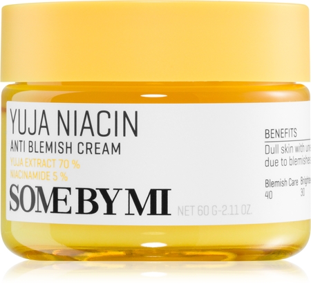 Some By Mi Yuja Niacin Anti Blemish Cream hidratáló és élénkítő arckrém a hiperpigmentációs bőrre