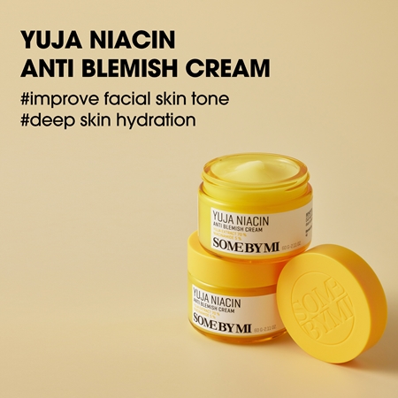 Some By Mi Yuja Niacin Anti Blemish Cream crema facial hidratante con efecto iluminador para pieles hiperpigmentadas