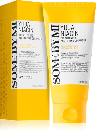 Some By Mi Yuja Niacin Brightening All in One Cleanser spuma de curatare ce ofera stralucire pentru piele sensibilă