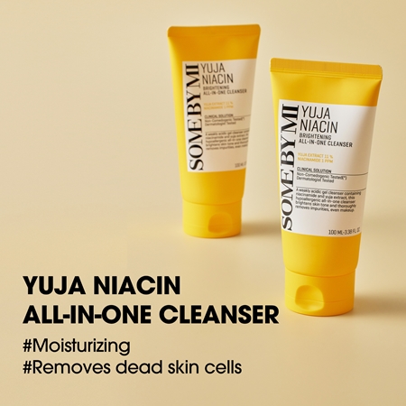 Some By Mi Yuja Niacin Brightening All in One Cleanser espuma limpiadora con efecto iluminador para pieles sensibles