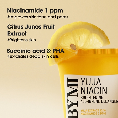 Some By Mi Yuja Niacin Brightening All in One Cleanser espuma limpiadora con efecto iluminador para pieles sensibles