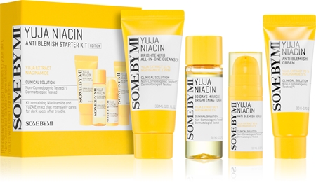 Some By Mi Yuja Niacin Anti Blemish Starter Kit Potovalni set za poenotenje tona kože