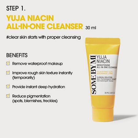 Some By Mi Yuja Niacin Anti Blemish Starter Kit Travel Set to even out skin tone