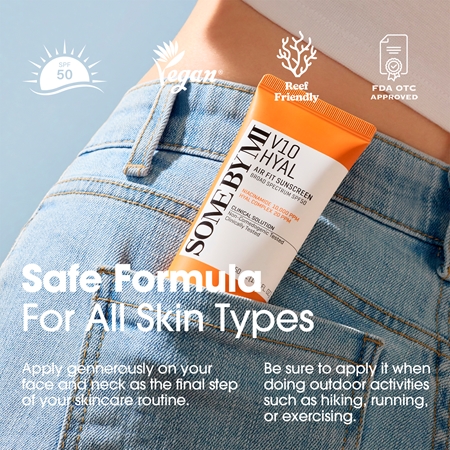 Some By Mi V10 Hyal Air Fit Sunscreen crème légère protectrice visage SPF 50+