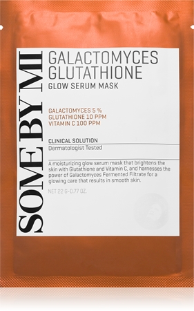 Some By Mi Galactomyces Glutathione Glow Serum Mask rozjasňujúca plátienková maska pre citlivú a suchú pleť
