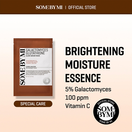 Some By Mi Galactomyces Glutathione Glow Serum Mask Máscara em folha com efeito iluminador para pele seca e sensível
