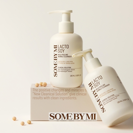 Some By Mi Lacto Soy Mild Bubble Peeling Cleanser Zachte Reinigingspeeling voor Gevoelige Huid