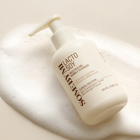 Some By Mi Lacto Soy Mild Bubble Peeling Cleanser Zachte Reinigingspeeling voor Gevoelige Huid
