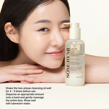 Some By Mi Lacto Soy Sebum & Blackhead Cleansing Oil Gentle Cleansing Oil for sensitive skin