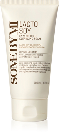 Some By Mi Lacto Soy Enzyme Deep Cleansing Foam mousse nettoyante en profondeur avec effets apaisants