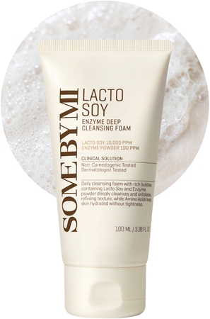 Some By Mi Lacto Soy Enzyme Deep Cleansing Foam mousse nettoyante en profondeur avec effets apaisants