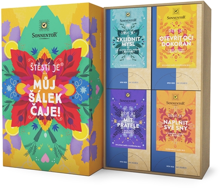 SONNENTOR Štestí je® můj šálek čaje dárková čajová kazeta