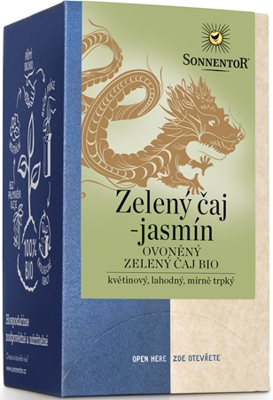 SONNENTOR Zelený čaj - jasmín BIO zelený čaj dvoukomorový sáček