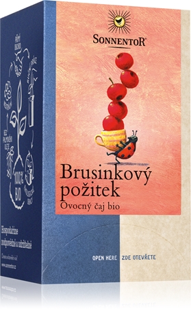 SONNENTOR Brusinkový požitek BIO ovocný čaj dvoukomorový sáček