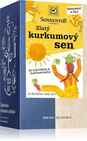 SONNENTOR Zlatý kurkumový sen BIO čaj dvoukomorový sáček