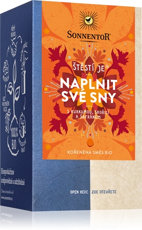 SONNENTOR Štěstí je® naplnit své sny BIO čaj dvoukomorový sáček