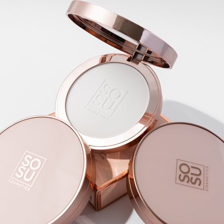 SOSU Cosmetics Sheer Silk Pressed Powder Transparent pulver