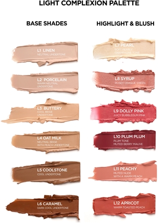 SOSU Cosmetics Complete Canvas Complexion Palette мультифункціональна палетка для обличчя