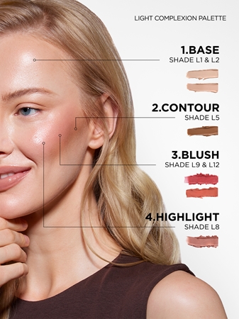 SOSU Cosmetics Complete Canvas Complexion Palette мультифункціональна палетка для обличчя