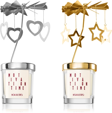 Souletto Motivation Time Pink Pepper & Lime bougie parfumée compatible avec un carrousel