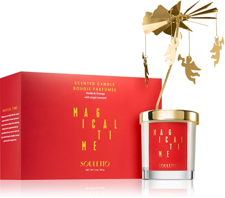 Souletto Magical Time Vanilla & Orange scented candle carousel