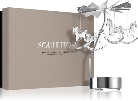 Souletto Carousel Rotary Candle Holder porte-bougie chauffe-plat en métal (Carousel Horse)