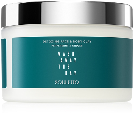 Souletto Peppermint & Ginger Face & Body Clay máscara facial e de corpo com argila