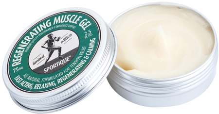 Sportique Sports Limited Edition gel regenerador para músculos fatigados para deportistas