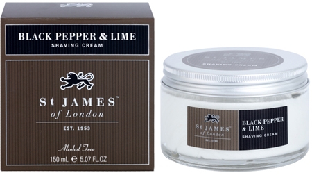 St. James Of London Black Pepper & Persian Lime krem do golenia dla mężczyzn 150 ml