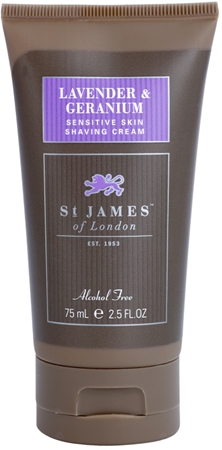 St. James Of London Lavender & Geranium crema de afeitar estuche de viaje para hombre