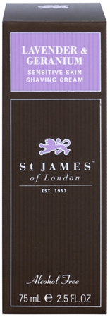 St. James Of London Lavender & Geranium crema de afeitar estuche de viaje para hombre