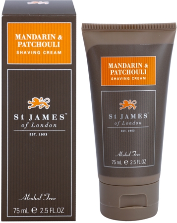 St. James Of London Mandarin & Patchouli crema de afeitar para hombre 75 ml formato viaje
