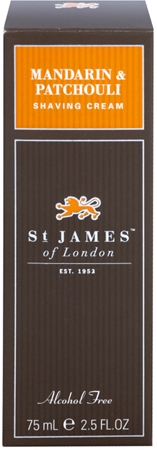St. James Of London Mandarin & Patchouli crema de afeitar para hombre 75 ml formato viaje