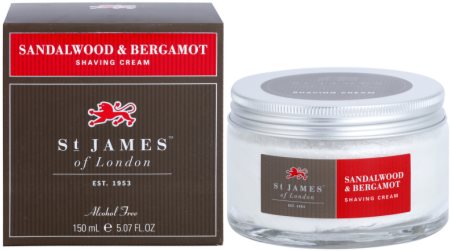 St. James Of London Sandalwood & Bergamot krem do golenia dla mężczyzn 150 ml