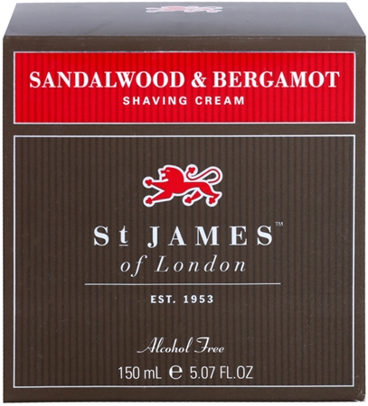 St. James Of London Sandalwood & Bergamot krem do golenia dla mężczyzn 150 ml