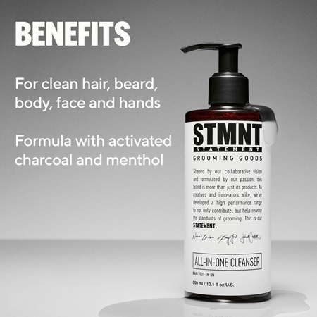STMNT Care All-In-One Cleanser Shampoo for hair, beard and body