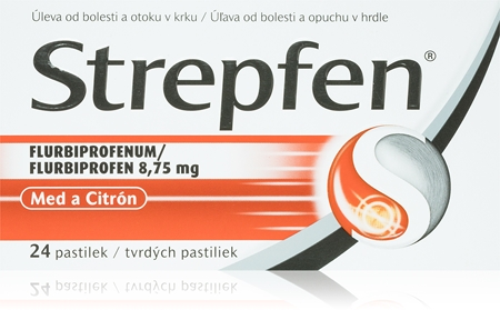 Strepfen Strepfen Med a Citron 8,75mg tvrdé pastilky na úľavu od bolesti v krku