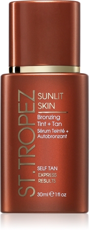St.Tropez Sunlit Skin Bronzing Tint + Tan tónovaný samoopalovací krém na obličej