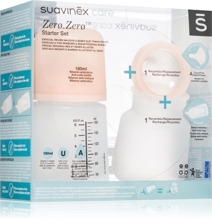 Suavinex Zero Zero Starter Set Geschenkset A Adaptable Flow 0 m+(für ...