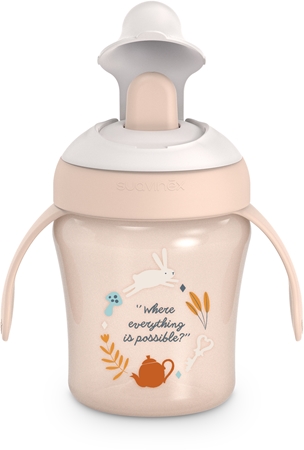 Bicchiere Antigoccia Suavinex 360° - 340ml, Con Manici, Per Bambini Da 12 Mesi, Rosa Forest - Foto 8