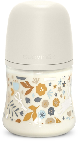 Suavinex Wonderland SX Pro Physiological Anti-Colic Babyflasche S Slow Flow 0 m+ Liberty Cream