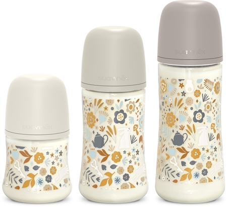 Suavinex Wonderland SX Pro Physiological Anti-Colic Babyflasche S Slow Flow 0 m+ Liberty Cream