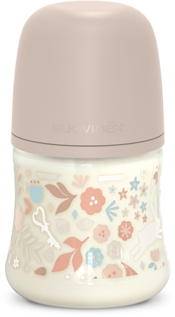 Suavinex Wonderland SX Pro Physiological Anti-Colic nappflaska S Slow Flom 0 m+ Liberty Pink