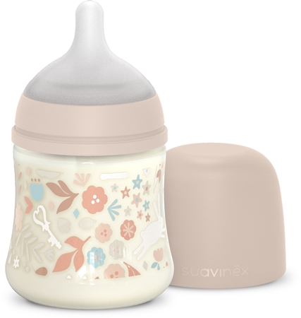 Suavinex Wonderland SX Pro Physiological Anti-Colic nappflaska S Slow Flom 0 m+ Liberty Pink