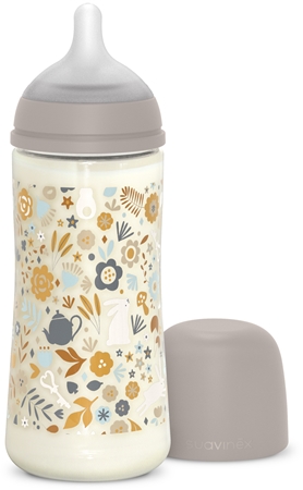 Suavinex Wonderland SX Pro Physiological Anti-Colic бебешко шише L Dense Flow 6 m+ Liberty Cream
