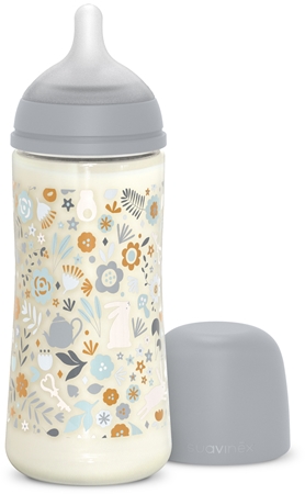 Suavinex Wonderland SX Pro Physiological Anti-Colic kūdikių buteliukas L Dense Flow 6 m+ Liberty Cream